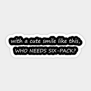 Six Pack Smile Sticker